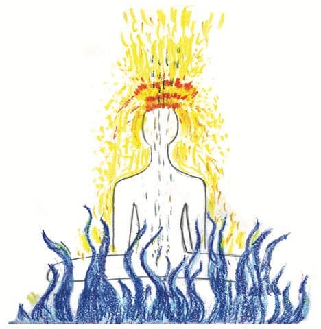 Santosh Ma in meditative reflection