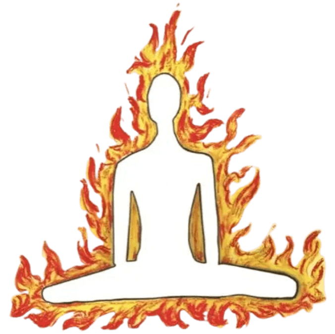 Illustration of Manipura igniting the inner fire