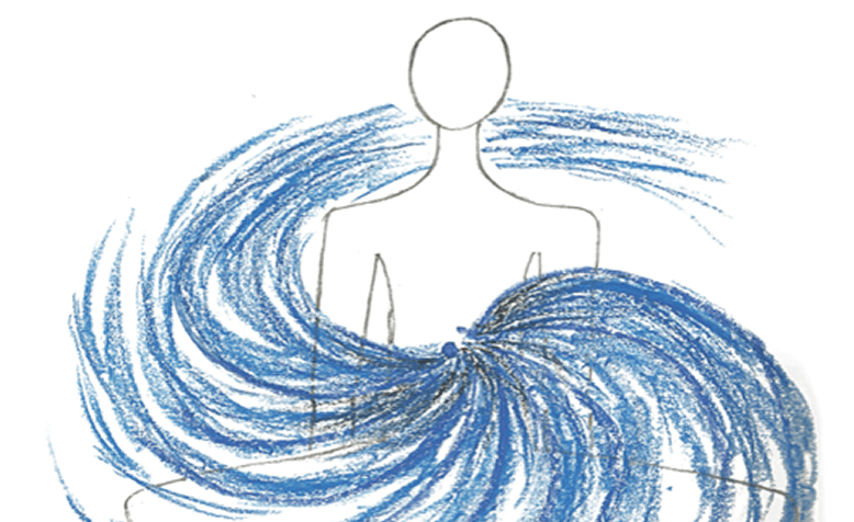 Portrait of Santosh Ma channeling heart-centered wisdom