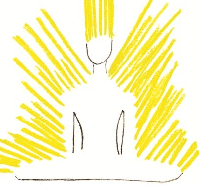 Ajna chakra receiving and transmitting divine energy