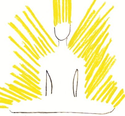 Ajna chakra receiving and transmitting divine energy